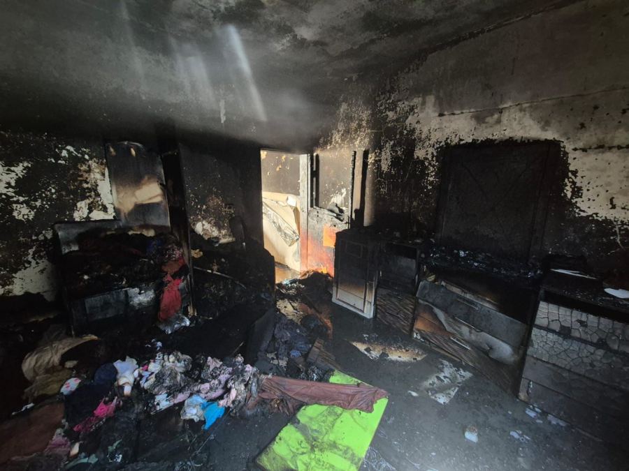 حورة: حريق في شقة سكنية 